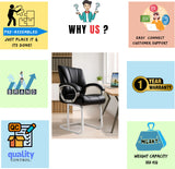 Alpha Premium office visitor / waiting / client chair with Double Support metal Frame & 1 year warranty