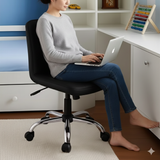 Zidle Unix Study Desk Chair, Height Adjustable Stool, 360° Swivel, Faux Leather|pre Assembled with 1 years Parts Replacement warranty