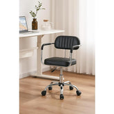 NEWTURN Swift Study & Work from Home Office Chair with Fully Metal Frame, Fixed Handles & Up/Down Heigh adjustments, 1 Years Parts Replacement Warranty Best for Shops, Library, WFH