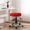 CLASSELA® Detto Round Doctor/Bar/Stool/Parlour/Chair Chrome Metal Stand Rolling Chair |pre Assembled with 1 years Parts Replacement warranty