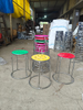 NEWTURN® Fiber F Stools kitchen breakfast Metal Stand visitor clients Compact