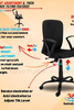 NEWTURN® Zebra Mid Back Cushion Ergonomic Office Executive Rolling Chair
