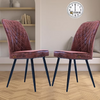 Currency Set Of 2 Velvet Metal Dining Chair|pre Assembled |pre Assembled with 1 years Parts Replacement warranty