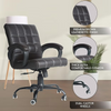 NEWTURN Funk Leatherette Executive Chair: Brown, Medium Back, Ergonomic, Adjustable Chair