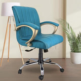 Linux Mid Back Office Home Desk Work Study Revolving Swivel Chair Faux Leather with pp Fibre armrest Cushion Tilting Mechanism tan Brown leeatherette 1 Year Warranty (tan Brown, mid Back)
