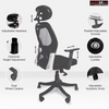 Zidle Matrix High back chair with Adjustable handles & height|DIY with 1 years Parts Replacement warranty