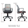 NEWTURN Elanzo Mesh Office Chair Mid Back Mesh Ergonomic Home and Office Desk|pre Assembled with 1 years Parts Replacement warranty