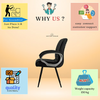 Prism Premium Office Visitor Chair |pre Assembled with 1 years Parts Replacement warranty