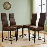 Zidle Bloom Dining Chair  for Living Room | Kitchen | Bedroom | Restaurant | Leatheretee Back and Seat Powder Coated Metal Legs Extra Welded Support| 2 Years Warranty