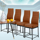 Zidle Bloom Dining Chair  for Living Room | Kitchen | Bedroom | Restaurant | Leatheretee Back and Seat Powder Coated Metal Legs Extra Welded Support| 2 Years Warranty