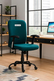 NEWTURN Rainbow Premium Velvet Mid Back Cushion Fixed Fiber Handle revolving Office Ergonomic Chair with Height Adjustment,Work from Home Chair| 1 Years Warranty | Pushback Mechanism (Velvet Black)
