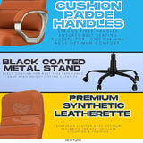 NEWTURN Rolex HIGH Back (Pre Assembled) with Heavy Duty Metal Stand Premium Leather Ergonomic Boss Revolving Chair with1 Years Warranty (Brown)
