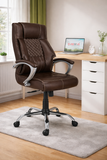 NEWTURN Desire HIGH Back (Pre Assembled) with Heavy Duty Metal Stand Premium Leather |pre Assembled with 1 years Parts Replacement warranty