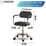 NEWTURN Swift Study & Work from Home Office Chair with Fully Metal Frame, Fixed Handles & Up/Down Heigh adjustments, 1 Years Parts Replacement Warranty Best for Shops, Library, WFH