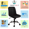 Zidle Unix Study Desk Chair, Height Adjustable Stool, 360° Swivel, Faux Leather|pre Assembled with 1 years Parts Replacement warranty