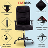 NEWTURN® Titan Premium Velvet High Back Cushion Adjustable Handle & Height Office |pre Assembled with 1 years Parts Replacement warranty