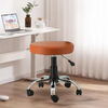 CLASSELA® Detto Round Doctor/Bar/Stool/Parlour/Chair Chrome Metal Stand Rolling Chair |pre Assembled with 1 years Parts Replacement warranty