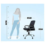 Classela Blazia Black Mesh Mid-Back Revolving Office with back tilt & Height adjustment|pre Assembled with 1 years Parts Replacement warranty