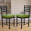 NEWTURN Pre-Assembled Metal Black Dining Chair with (Scratch Proof) Rubber Legs