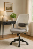 NEWTURN Cosmos Mid-Back Mesh Ergonomic revolving(pre-Assembled) Work from Home/Office/Mesh/WFH/Desk/Computer Chair with Adjustable Lumbar Support/Slider Handles & 2 Yrs Parts Replc. Wrty (White)