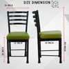 NEWTURN Pre-Assembled Metal Black Dining Chair with (Scratch Proof) Rubber Legs