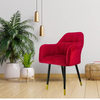 Zidle Rosey Nx Velvet Dining| Home| Restaurant| Living Room| Accent Chair Currency Velvet Metal Dining Chair|pre Assembled with 1 years Parts Replacement warranty