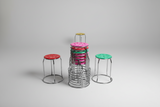 NEWTURN® Fiber F Stools kitchen breakfast Metal Stand visitor clients Compact