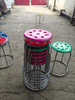 NEWTURN® Fiber F Stools kitchen breakfast Metal Stand visitor clients Compact