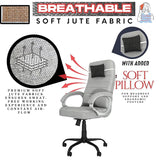 NEWTURN Executive Revolving Chair - High Back, Pre-Assembled, Adjustable Height, Heavy Duty Metal Stand, Premium Mesh Fabric with Head Pillow & 1 Year Warranty