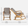Zidle Stellar Wooden Rocking Chair Assembled | Indoor Slat Back Design | Curved |pre Assembled with 1 years Parts Replacement warranty