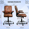 NEWTURN® Nexon Executive Office Chair, Mid Back Leatherette Ergonomic Home and Office