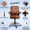 NEWTURN® Nexon Executive Office Chair, Mid Back Leatherette Ergonomic Home and Office