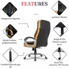 NEWTURN Creta Premium Faux Leather High Back Boss revolving chait for Work/Office|pre Assembled with 1 years Parts Replacement warranty