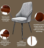 Elite Sofa Faux Leatherette Medium Back Accent Dining Chair| Home| Kitchen| Dini