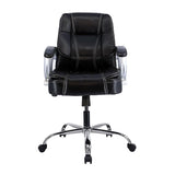 NEWTURN Creta Low Back (PRE-Assembled) with Heavy Duty Metal Stand Ergonomic Premium Leather Revolving Office Chair with 2 Years Warranty(TILT pushback Mechanism)
